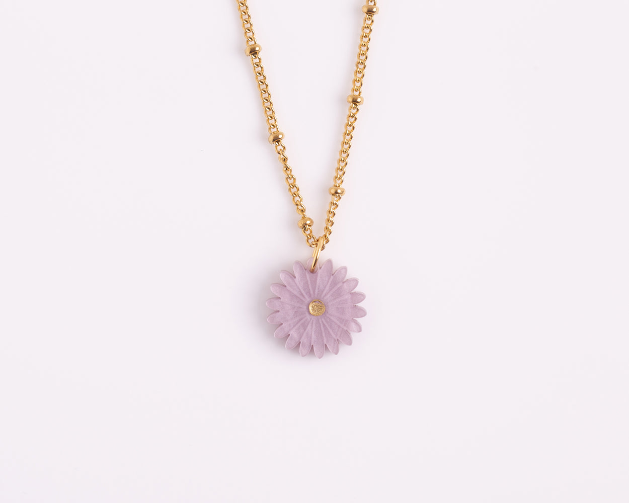 Necklace with birth flower September Aster – acutecolor
