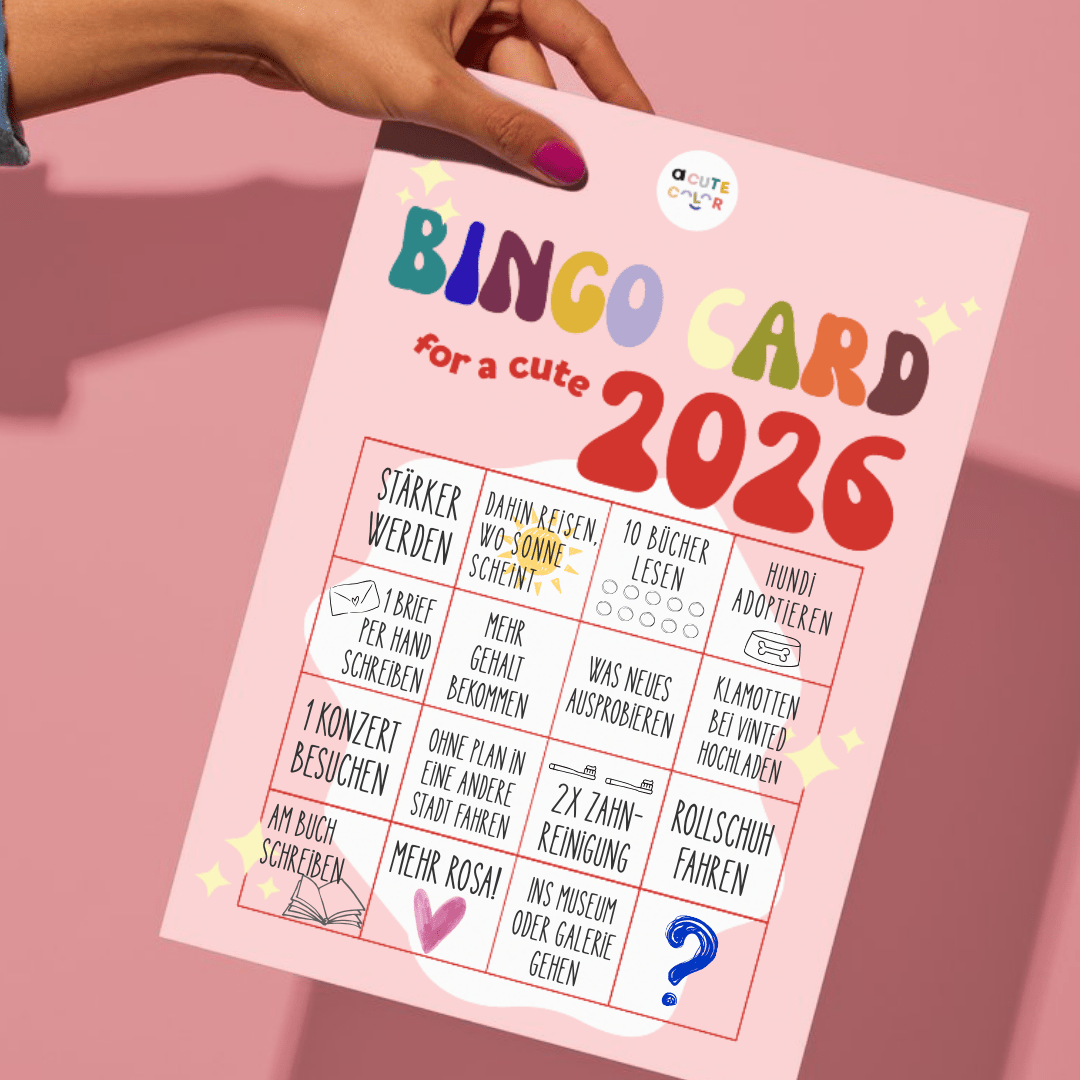 Bingo Card 2026 – for a cute year! - acutecolor