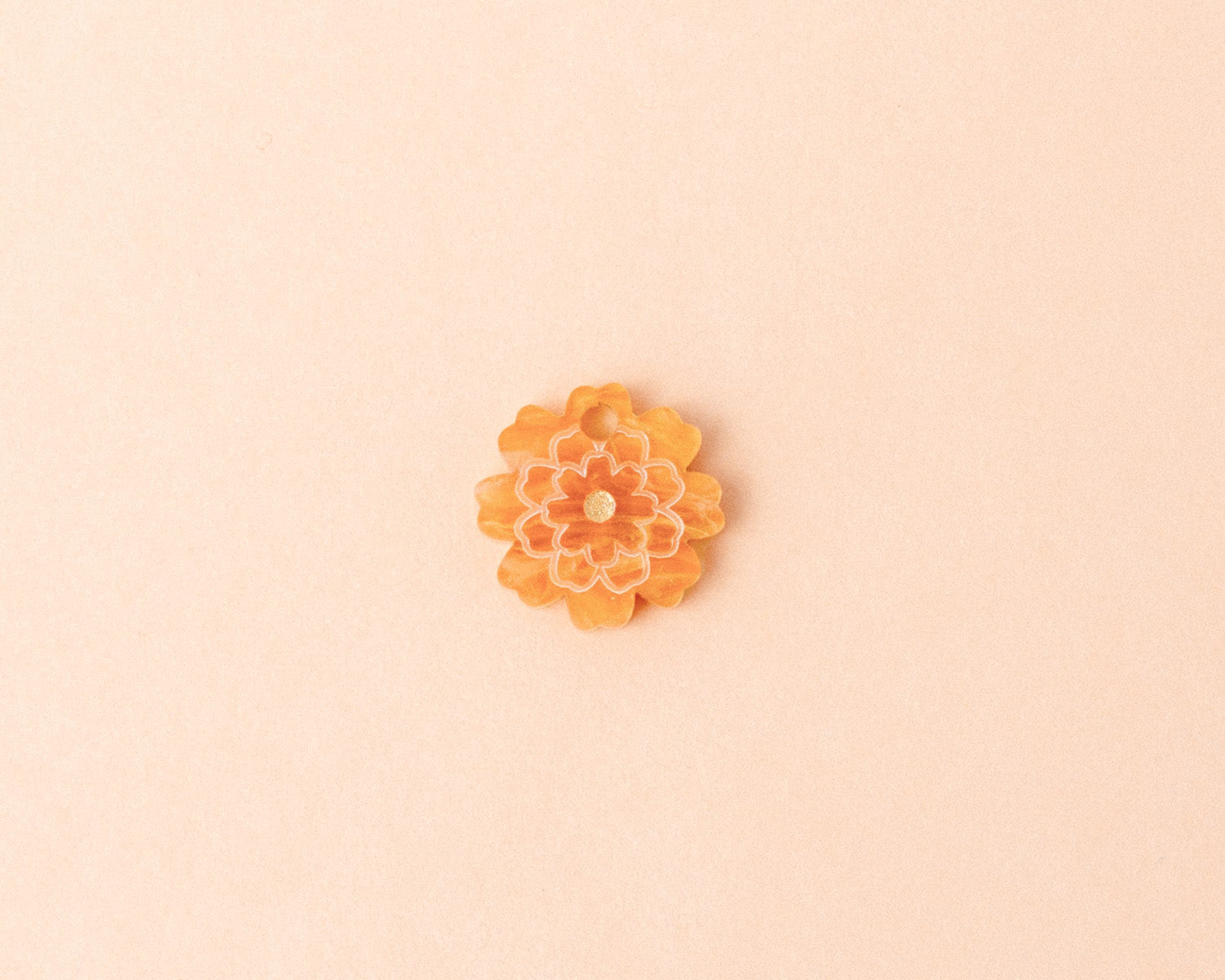 October Birth Flower - Single Marigold Pendant