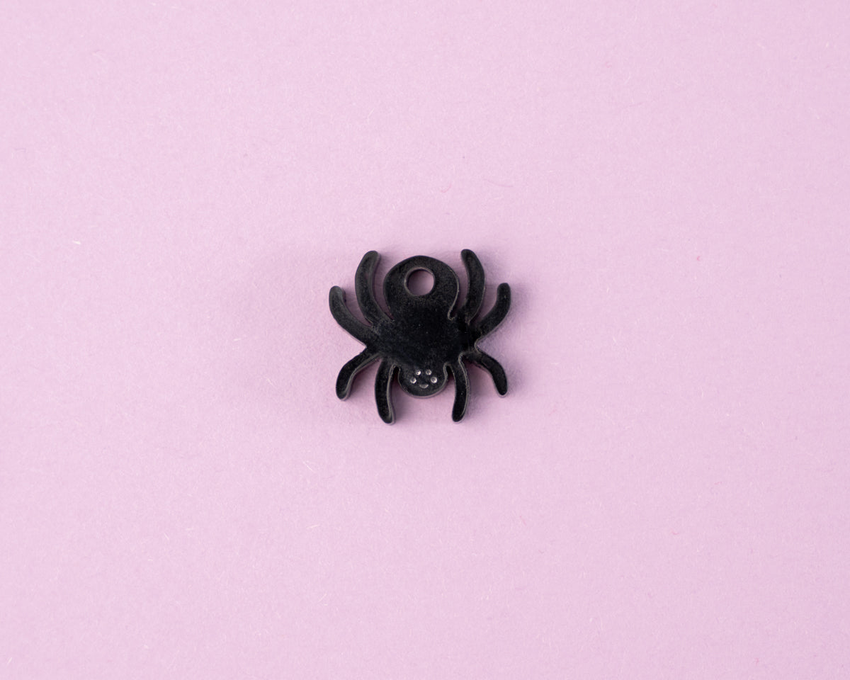 Single Black Spider Pendant