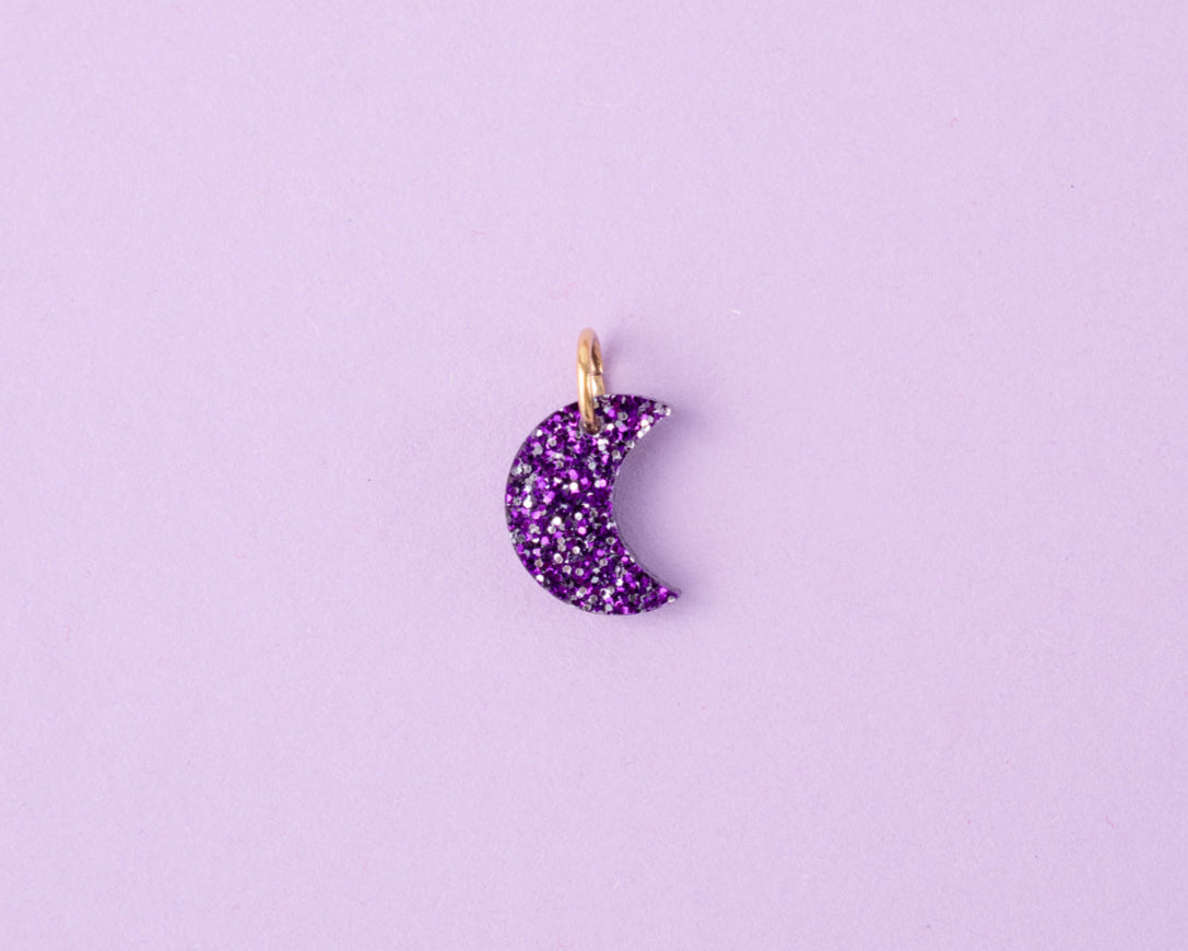 Lila Spooky Glitter Anhänger