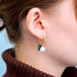 Mistel Anhänger Duo mit weißer Glasperle