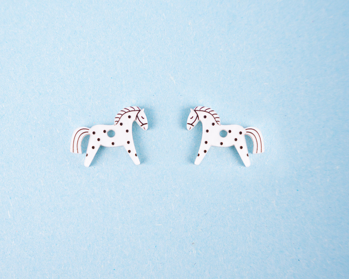 Polkadot Pferde Ohrring Set