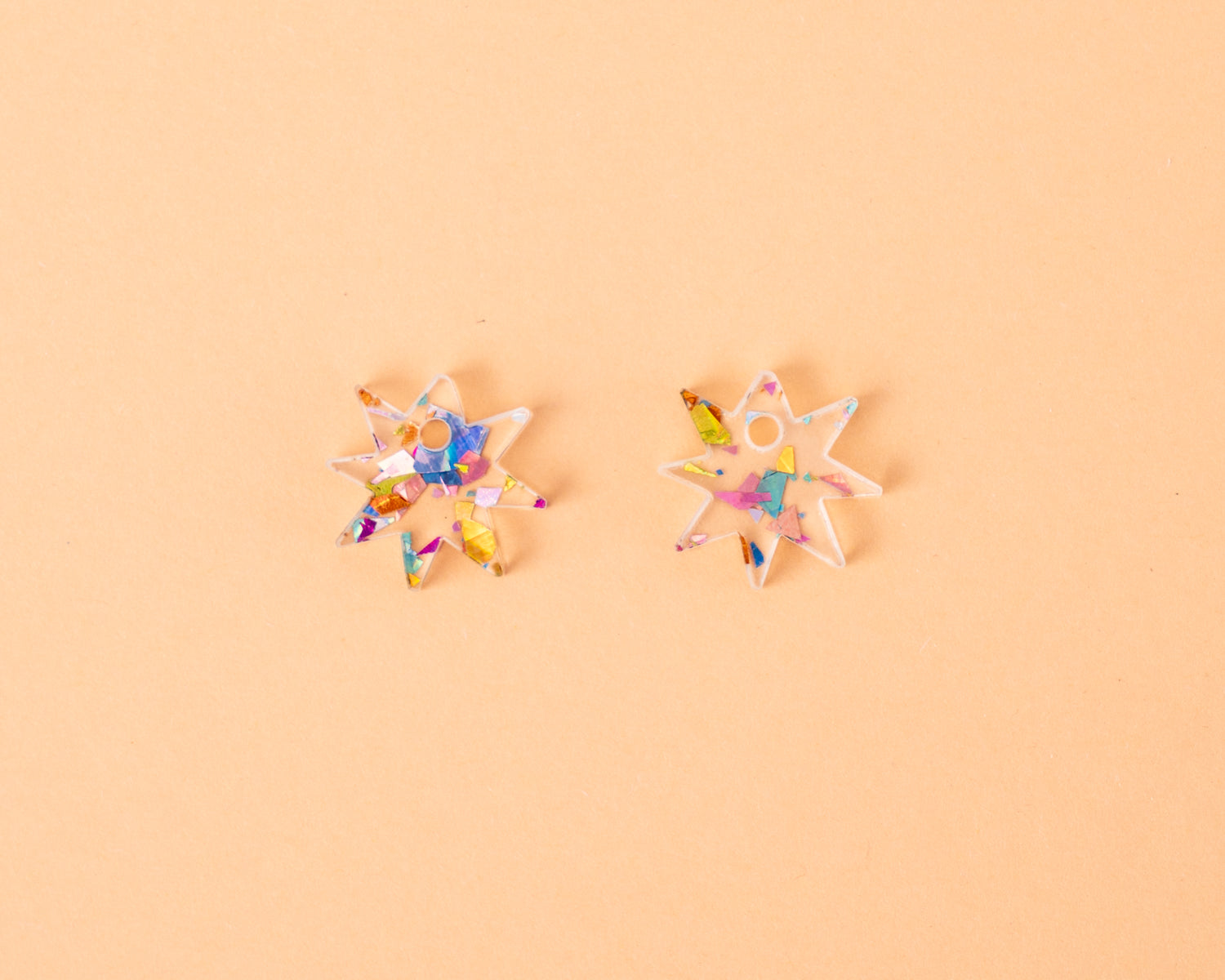 Sternen Ohrring Set in clear Konfetti
