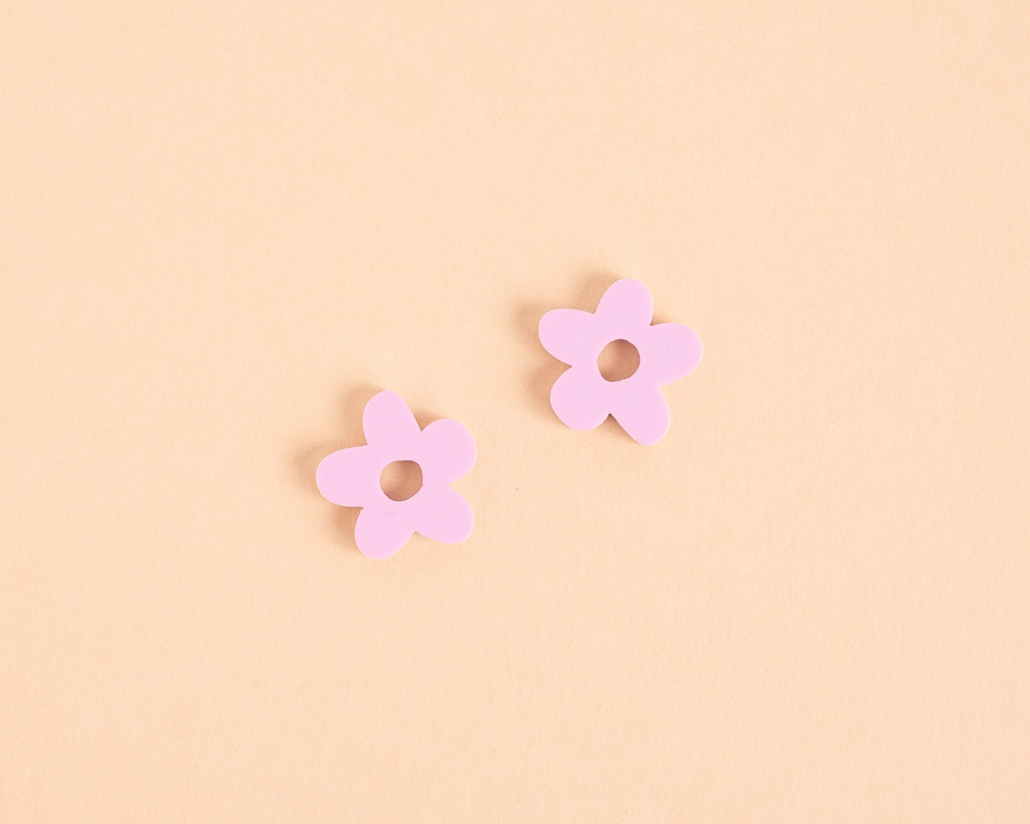 Midi Pink Mother of Pearl Flower Hoop Earrings