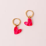 Pinke Herzen Ohrringe Set
