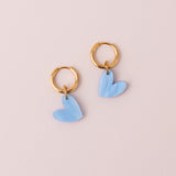 Light Blue Heart Earrings
