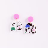 Colorful Terrazzo Arch Arch Earrings