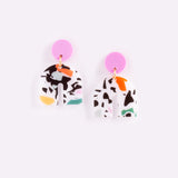 Colorful Terrazzo Arch Arch Earrings