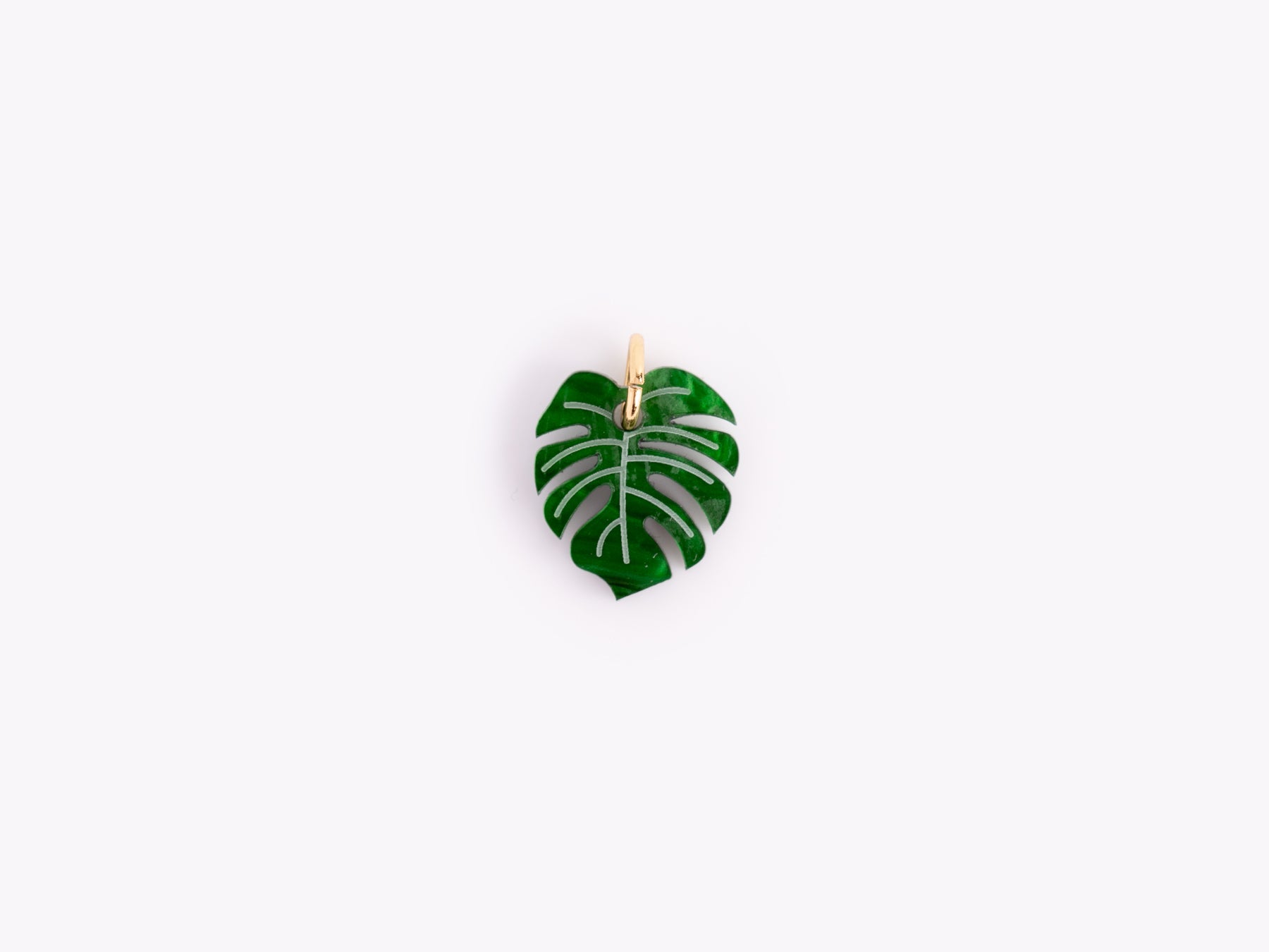 Einzelner grüner Monstera Anhänger