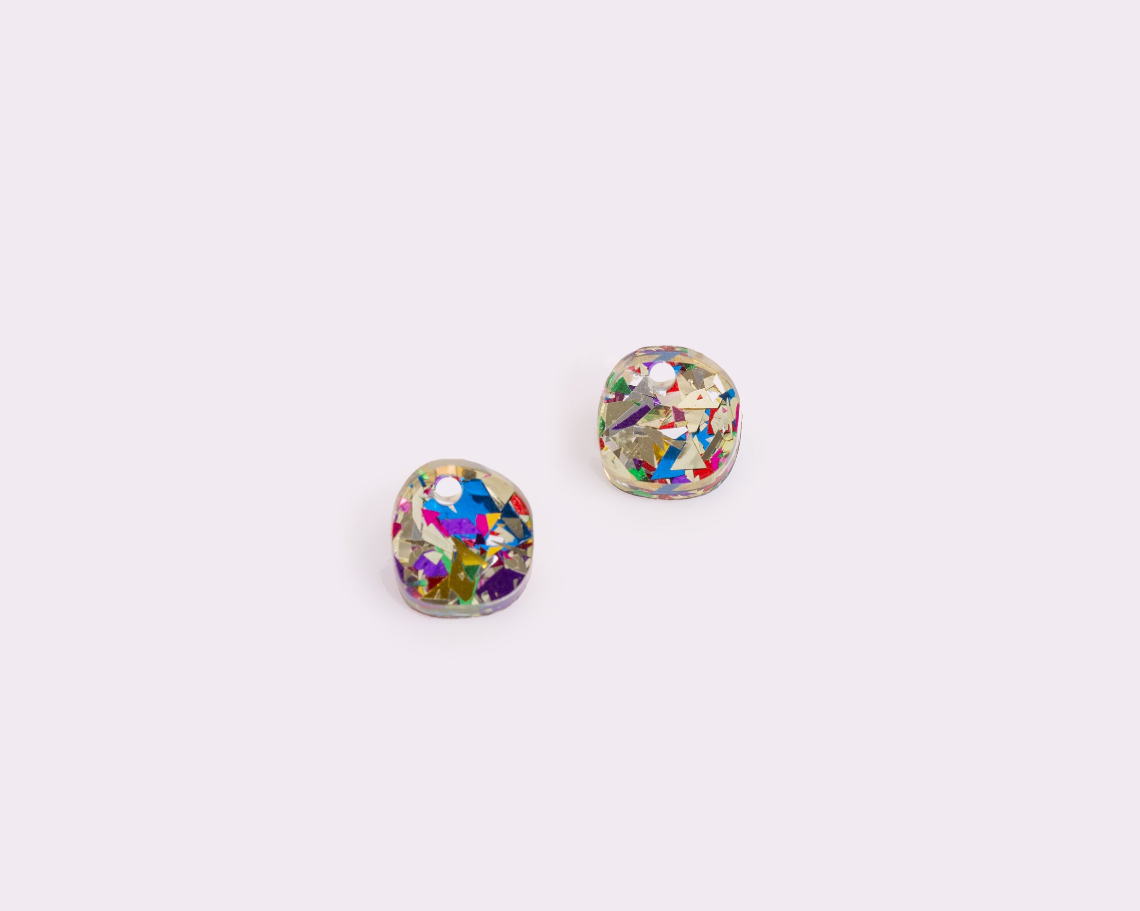 Pebble Hoops in Multicolor Confetti