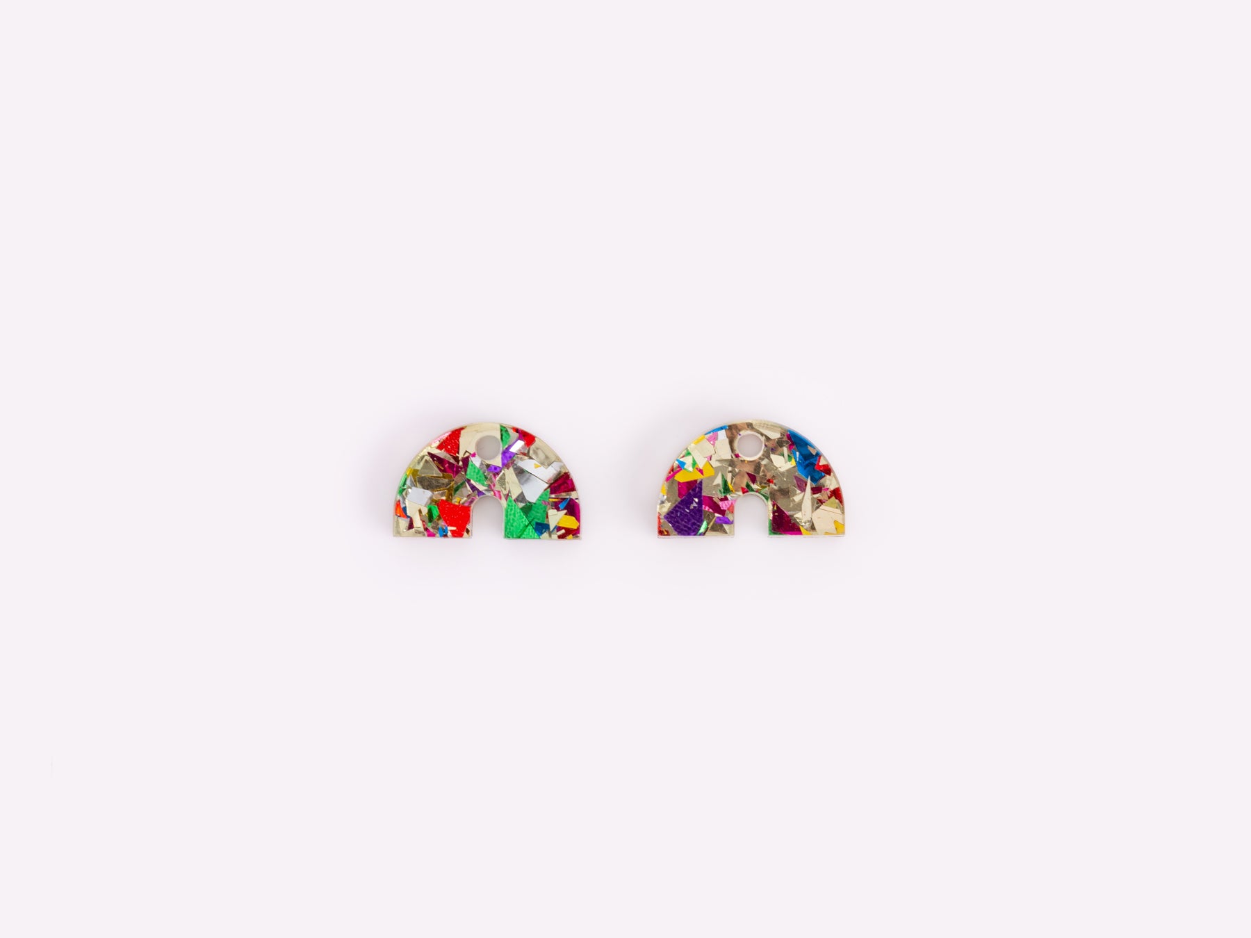 Midi Bogen Hoops in Multicolor Konfetti
