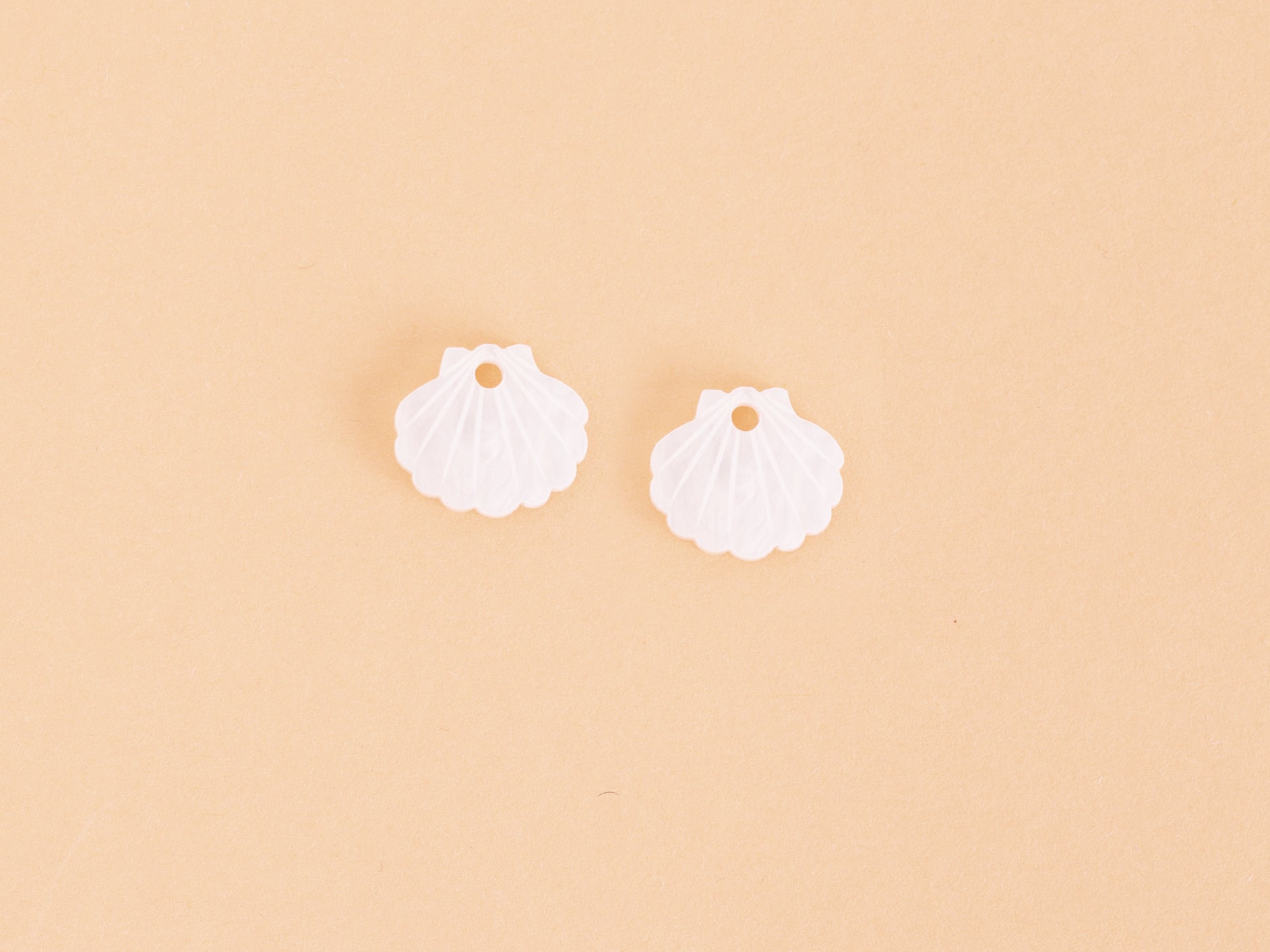 Shell and coral earring set