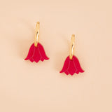 Rote Tulpen Ohrring Set