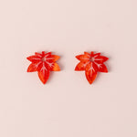 acutecolor Ahornblatt Ohrring Set in Orange