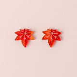 acutecolor Ahornblatt Ohrring Set in Orange