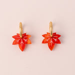 acutecolor Ahornblatt Ohrring Set in Orange