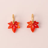 acutecolor Ahornblatt Ohrring Set in Orange