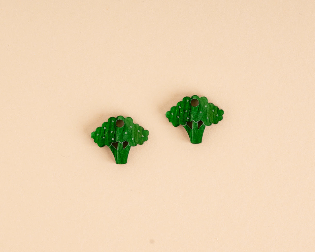 acutecolor Brokkoli Ohrringe mit Edelstahl Hoops