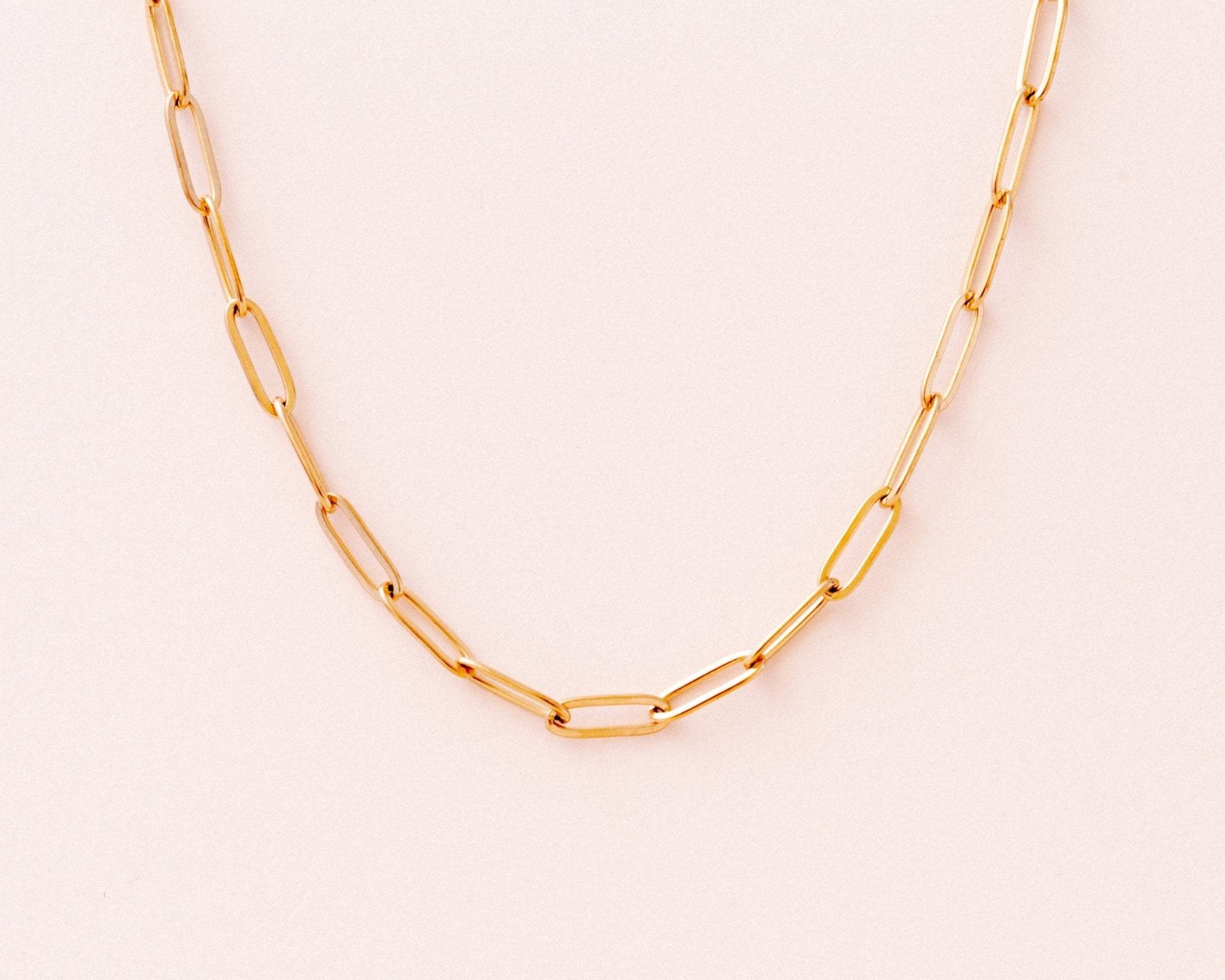 acutecolor Chunky Paperclip Kette mit Charm Verschluss