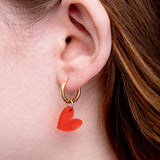 acutecolor Colorblock Herzen Ohrring Set