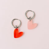 acutecolor Colorblock Herzen Ohrring Set