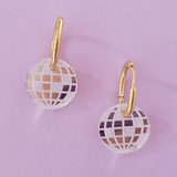 acutecolor Discokugel Ohrring Set mit Edelstahl Hoops