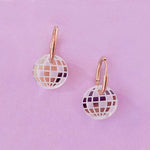 acutecolor Discokugel Ohrring Set mit Edelstahl Hoops