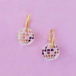 acutecolor Discokugel Ohrring Set mit Edelstahl Hoops