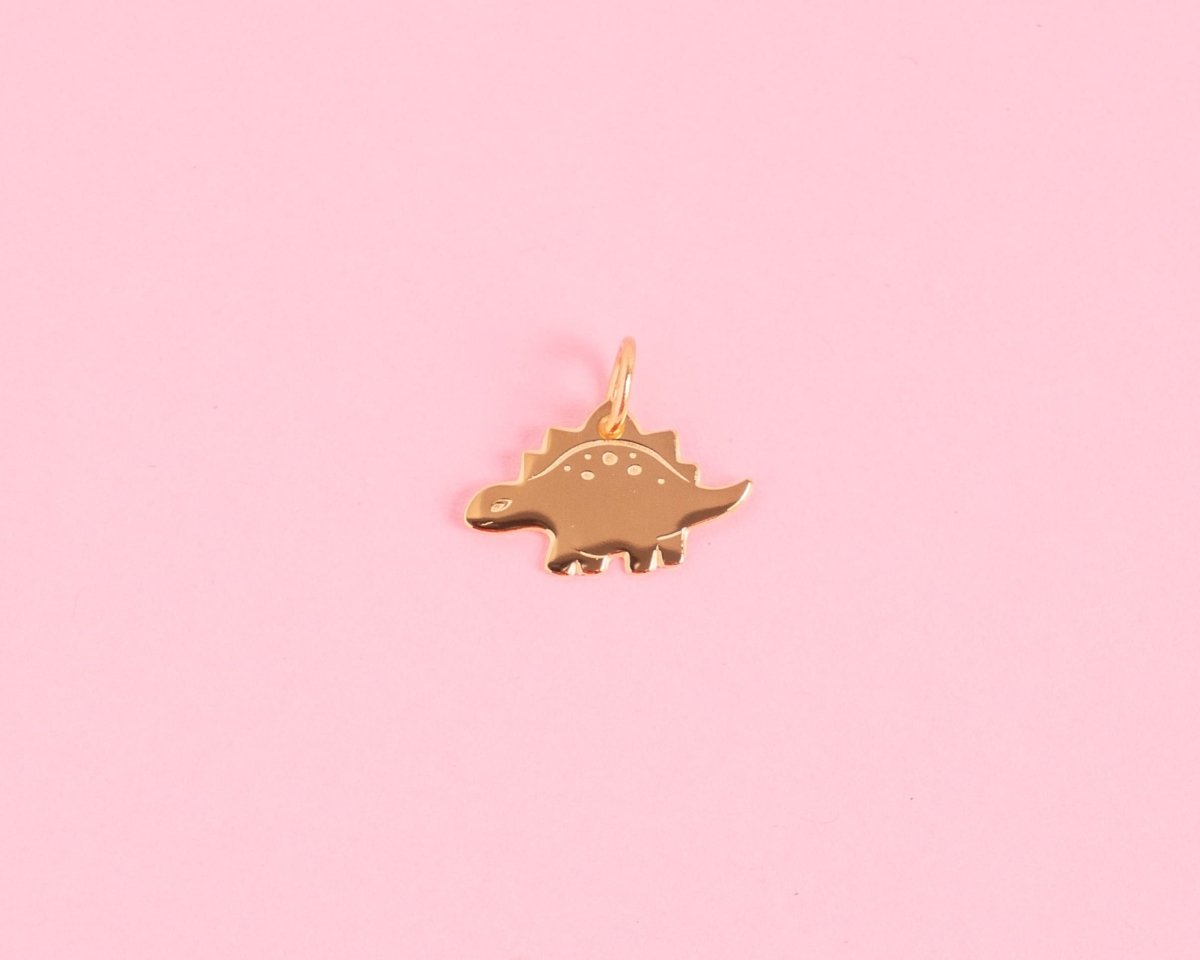 acutecolor Einzelner goldener Dinosaurier Anhänger