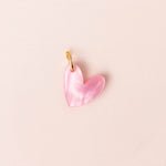 acutecolor Einzelner Herz Anhänger in Rosa Perlmutt