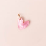 acutecolor Einzelner Herz Anhänger in Rosa Perlmutt