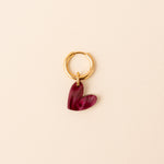 acutecolor Einzelner Herz Anhänger in Weinrot