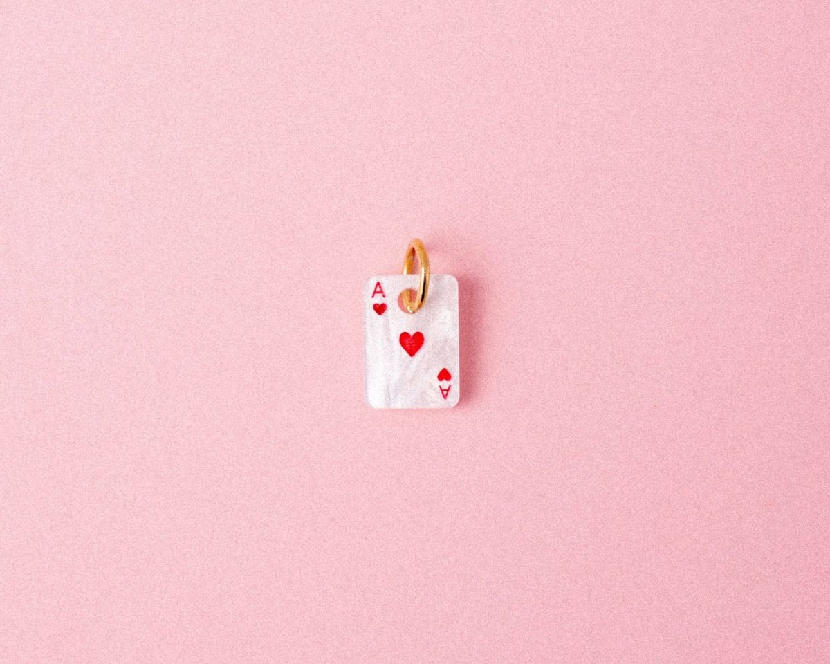 acutecolor Einzelner Herz-Ass Karten Anhänger