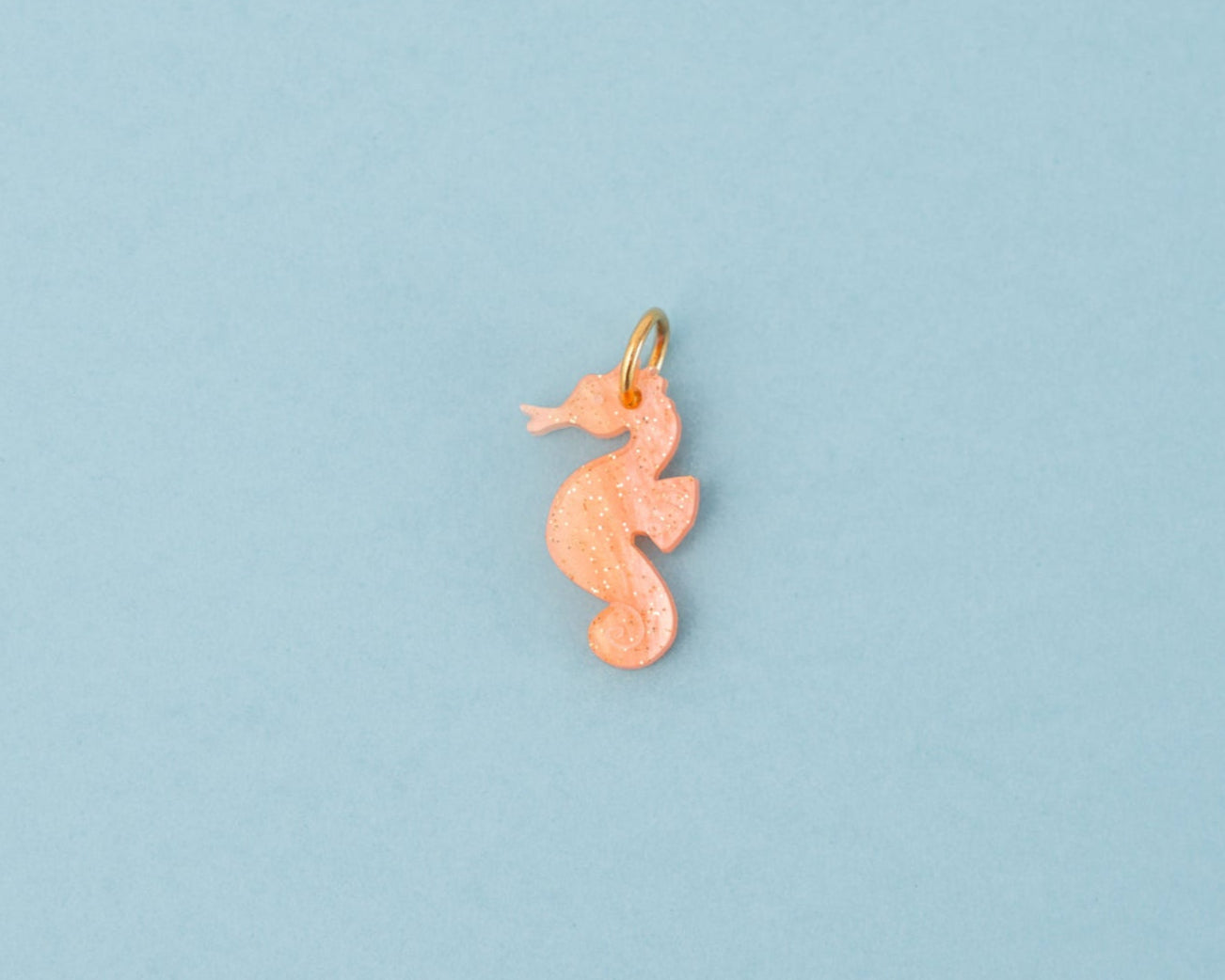 acutecolor Einzelner Orangener Seepferdchen Anhänger