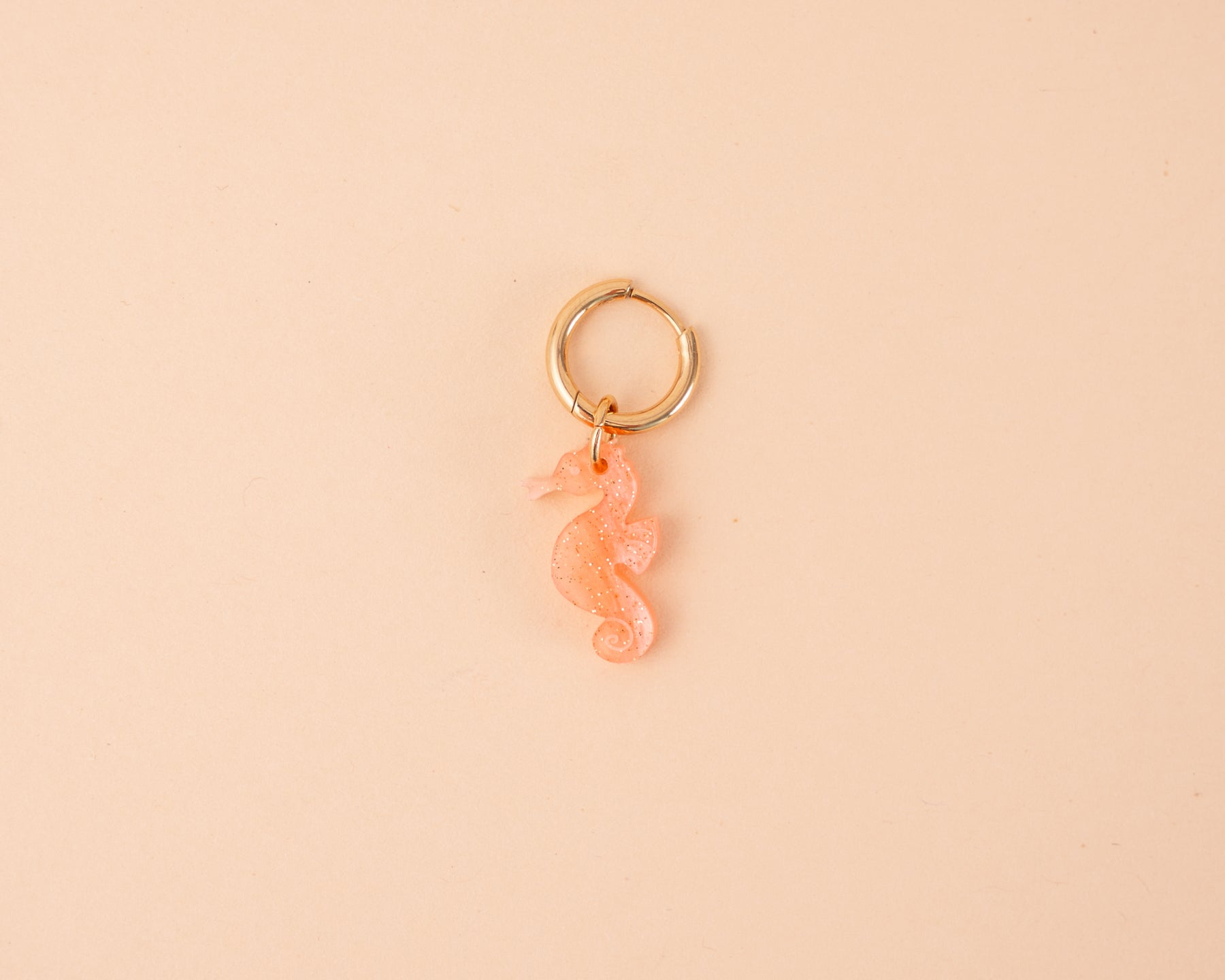 acutecolor Einzelner Orangener Seepferdchen Anhänger