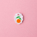 acutecolor Einzelner ovaler Charm Anhänger mit Orange