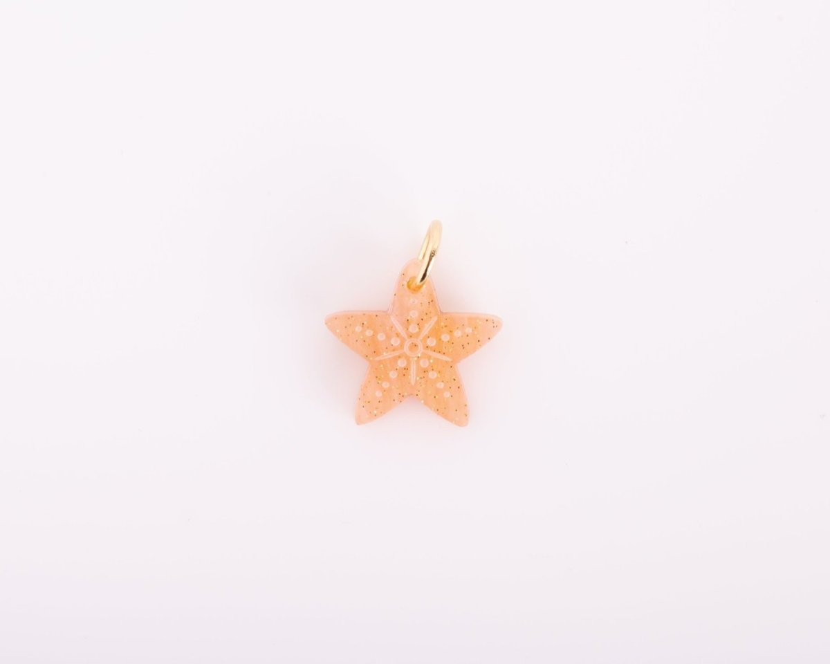 acutecolor Einzelner Peachrosa Seestern Anhänger