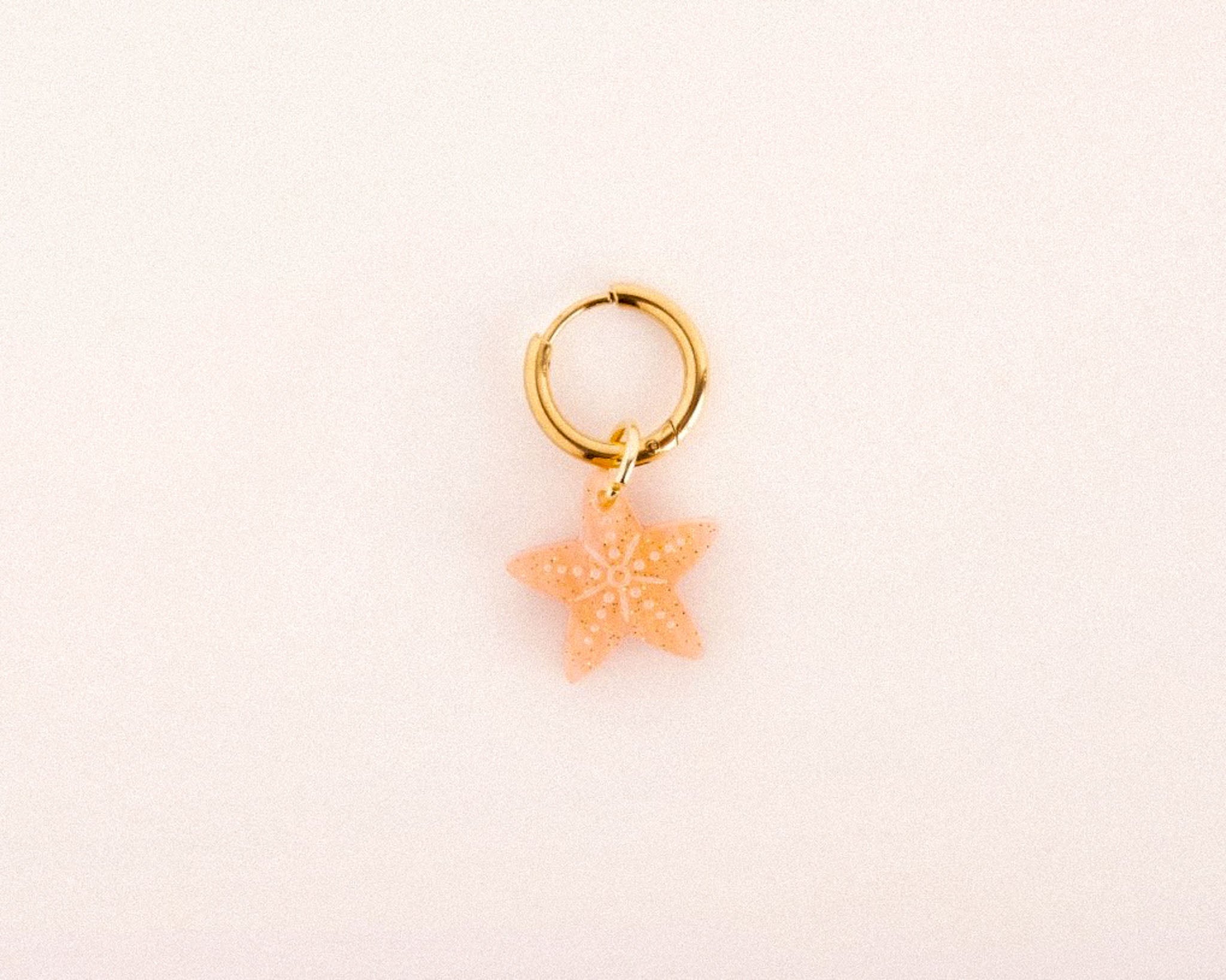 acutecolor Einzelner Peachrosa Seestern Anhänger