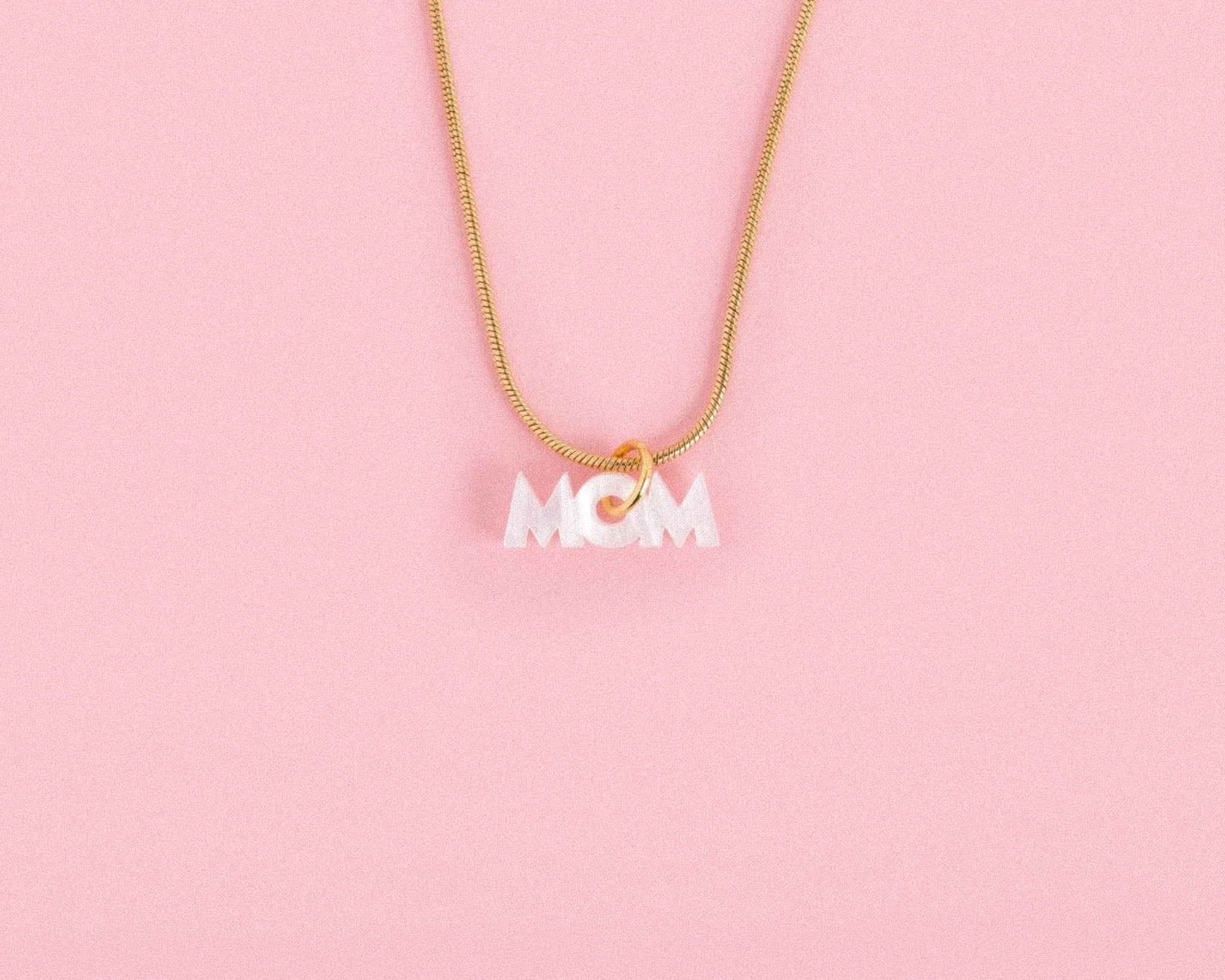 acutecolor Einzelner perlmuttweißer MOM Anhänger