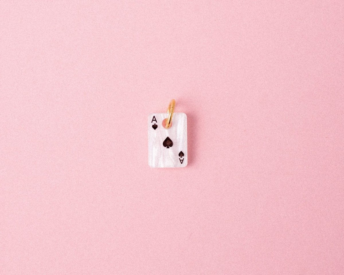 acutecolor Einzelner Pik-Ass Karten Anhänger