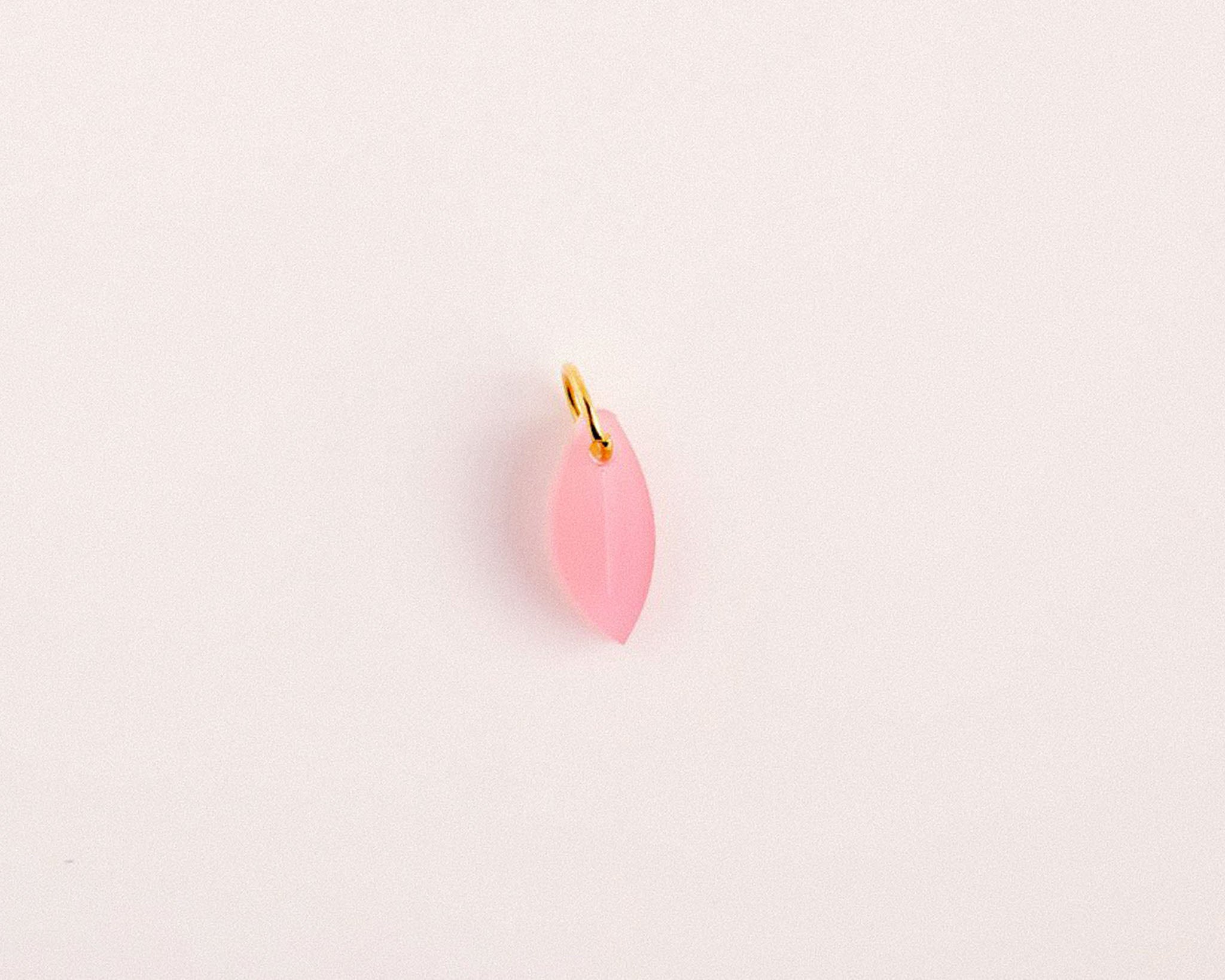 acutecolor Einzelner Rosa Blatt Anhänger