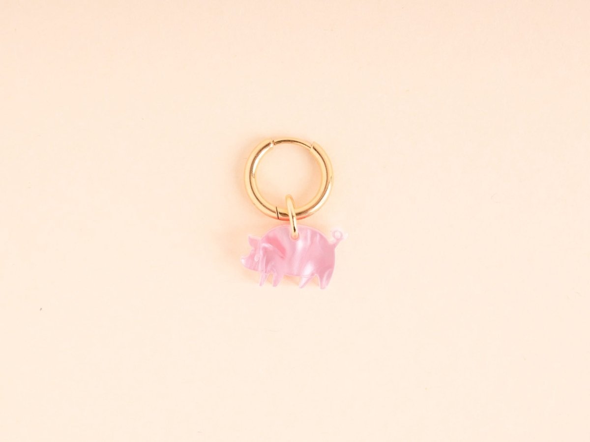 acutecolor Einzelner rosa Schweinchen Anhänger