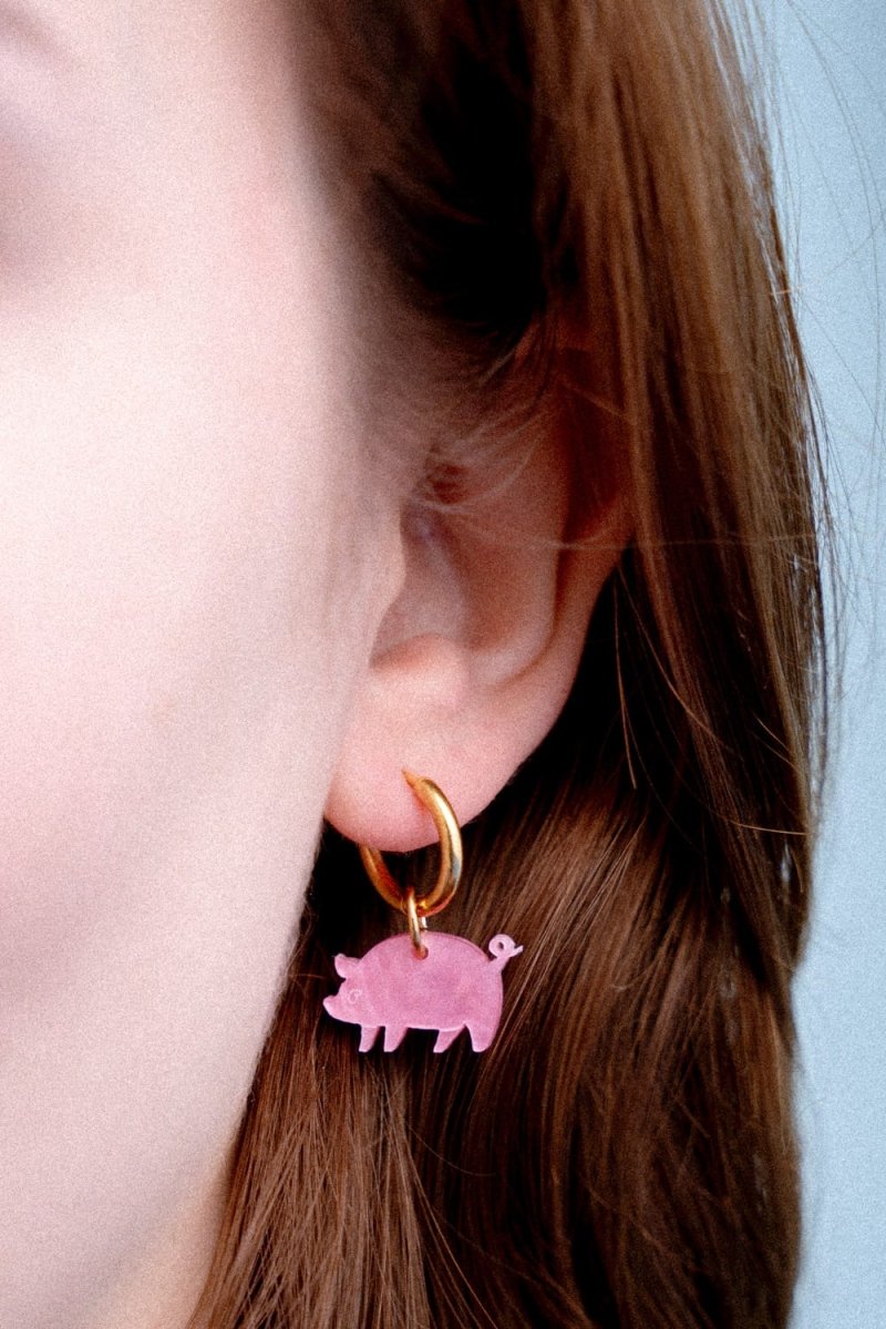 acutecolor Einzelner rosa Schweinchen Anhänger