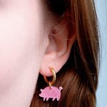 acutecolor Einzelner rosa Schweinchen Anhänger