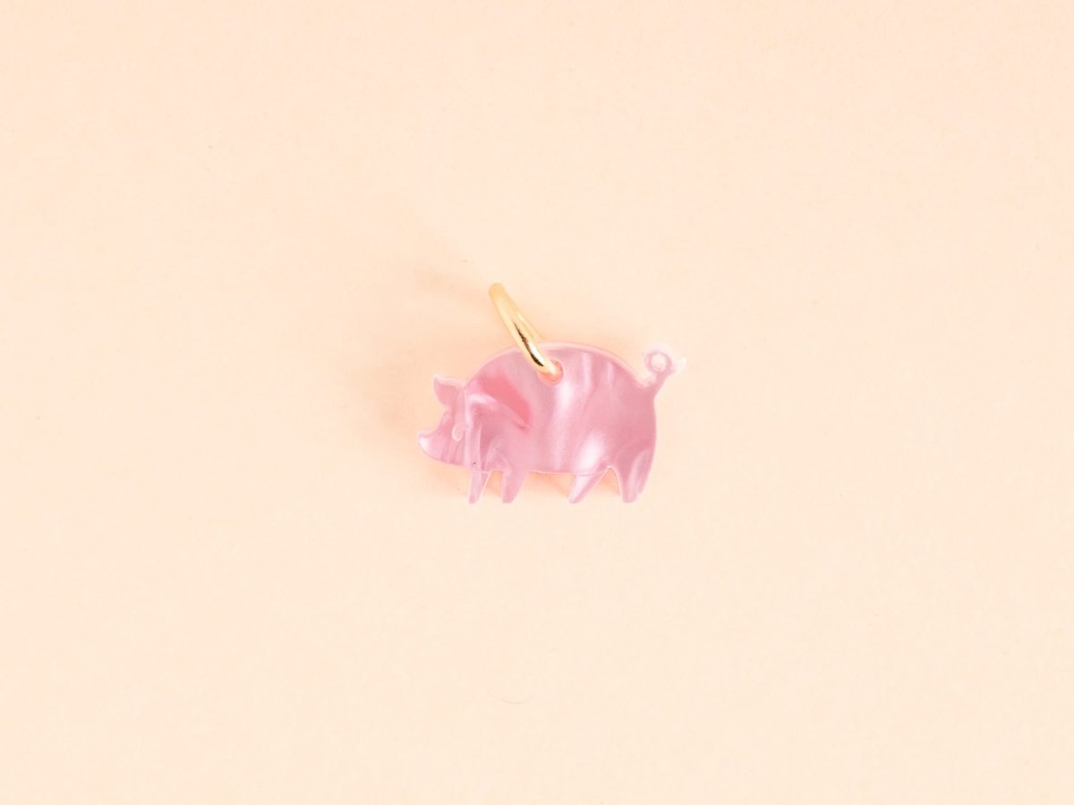 acutecolor Einzelner rosa Schweinchen Anhänger