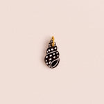 acutecolor Einzelner Schwarzer Polkadot Schneckenmuschel Anhänger