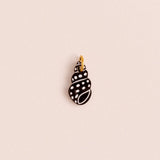 acutecolor Einzelner Schwarzer Polkadot Schneckenmuschel Anhänger
