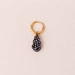 acutecolor Einzelner Schwarzer Polkadot Schneckenmuschel Anhänger