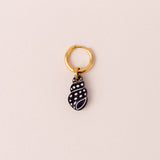 acutecolor Einzelner Schwarzer Polkadot Schneckenmuschel Anhänger